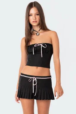 Corset karmen fruncido con cordones de Edikted en Tops para argentina