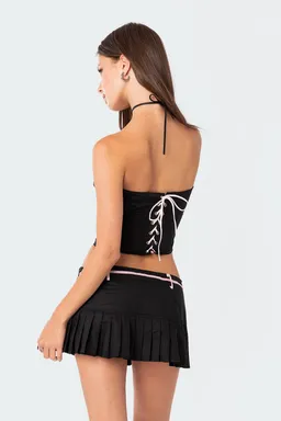 Corset karmen fruncido con cordones de Edikted en Tops para argentina