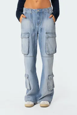 Cargo jeans tiro bajo tara de Edikted en Pantalones para argentina
