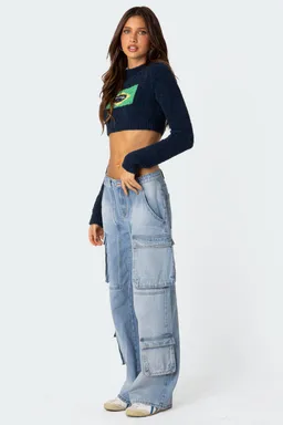 Cargo jeans tiro bajo tara de Edikted en Pantalones para argentina
