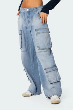 Cargo jeans tiro bajo tara de Edikted en Pantalones para argentina