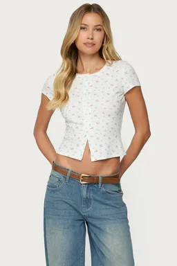 Top odella floral con botones de Edikted en Tops para argentina
