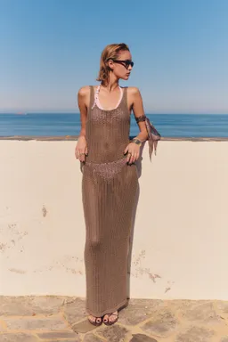 Vestido largo crochet de Mango en Vestidos para argentina