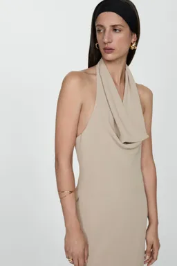 Vestido halter escote drapeado de Mango en Vestidos para argentina