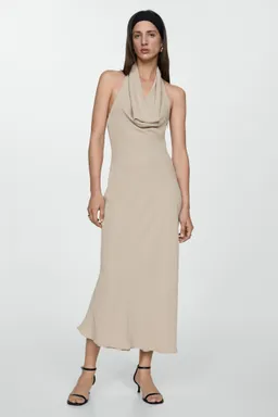Vestido halter escote drapeado de Mango en Vestidos para argentina