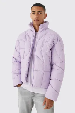 Puffer panel curvo cuello alto de Boohooman en Abrigos y Camperas para argentina