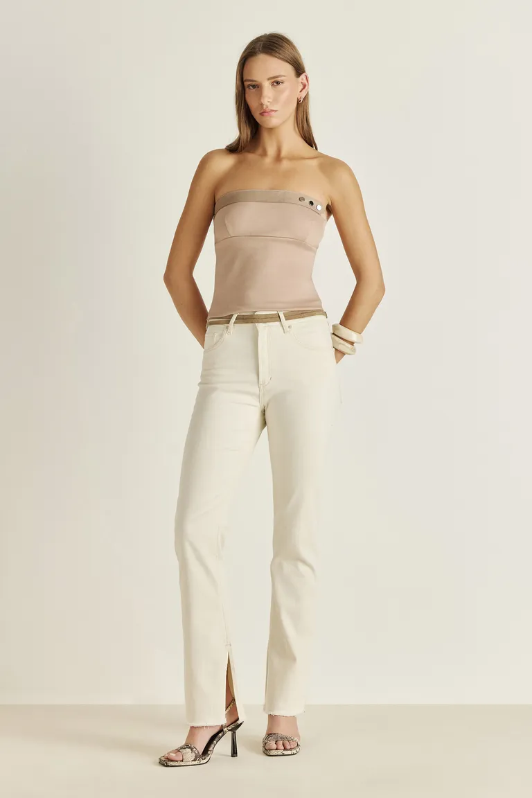 Top sin mangas de punto con lazo en el escote - Elegancia y estilo en un solo diseño de Tucci en Tops para argentina