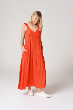 Vestido seda con volados hombros de Heine en Vestidos para argentina