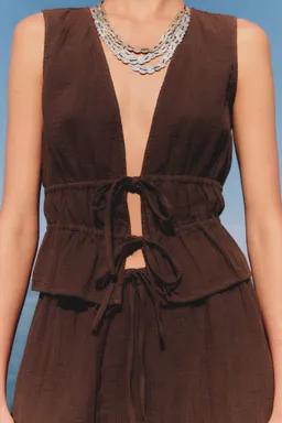 Top fruncido con lazos de Mango en Tops para argentina