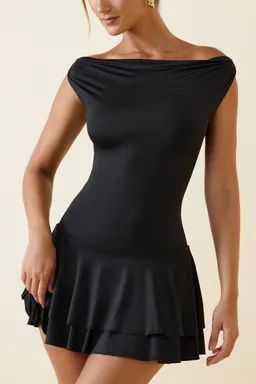 Mini vestido volantes hombros descubiertos de Oh Polly en Vestidos para argentina