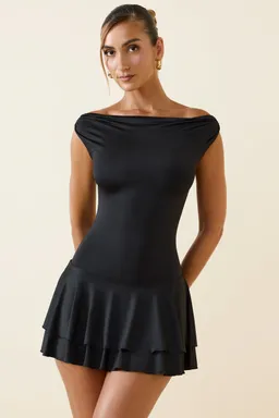 Mini vestido volantes hombros descubiertos de Oh Polly en Vestidos para argentina