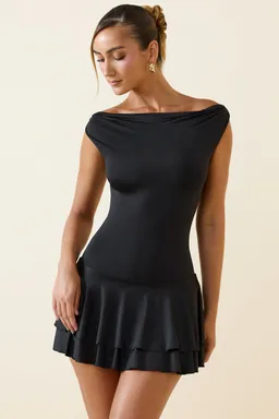 Mini vestido volantes hombros descubiertos de Oh Polly en Vestidos para argentina