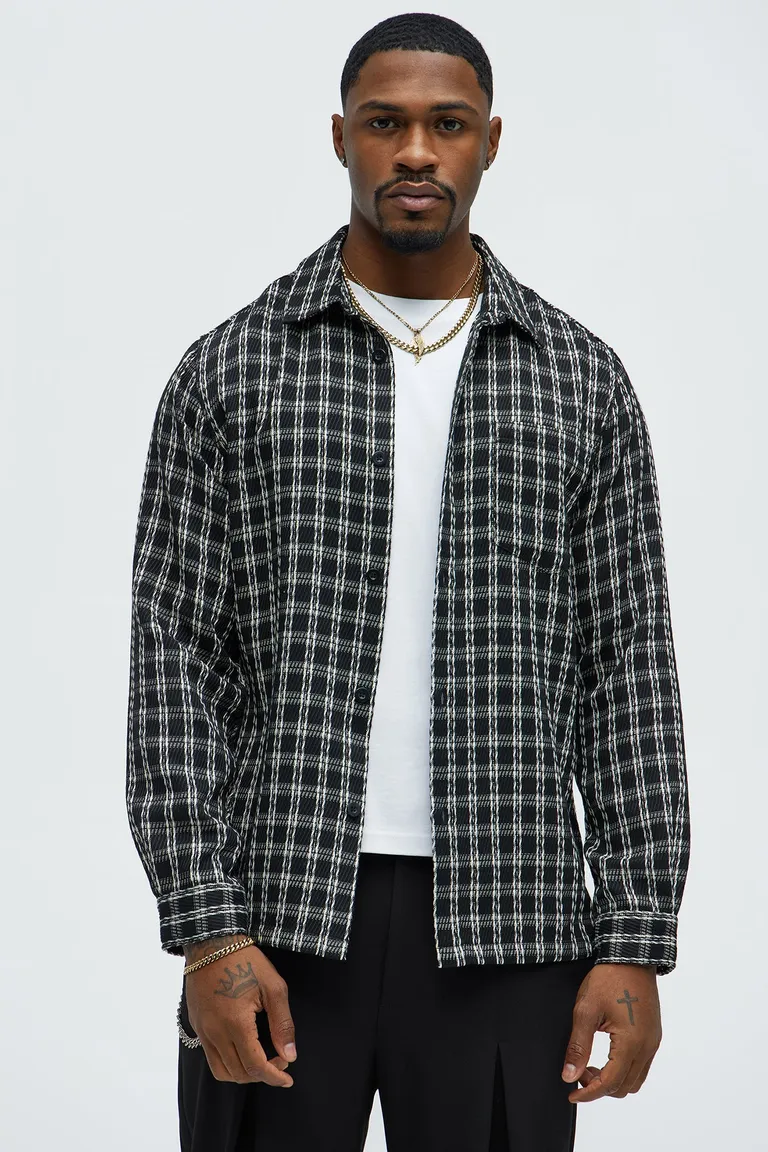 Camisa manga larga escocesa negro de Fashion Nova en Camisas para argentina