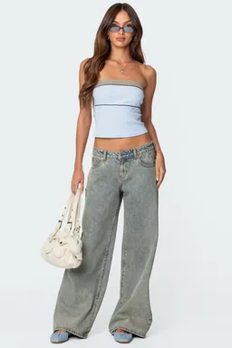 Top tubo ciara textura rib de Edikted en Tops para argentina