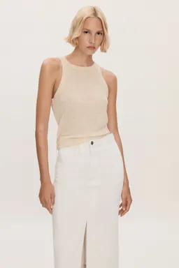Falda denim con abertura de Mango en Faldas para argentina