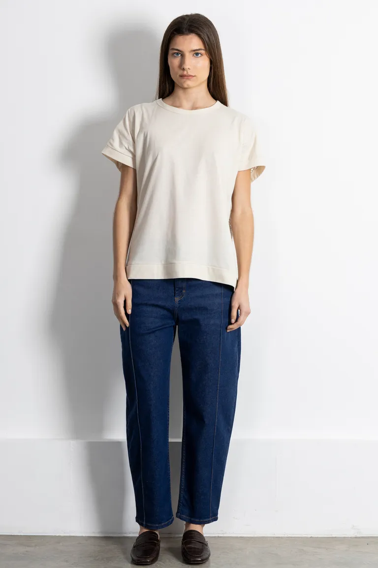 Blusa blanca de manga corta con diseño combinado y silueta holgada de Kill en Blusas para argentina