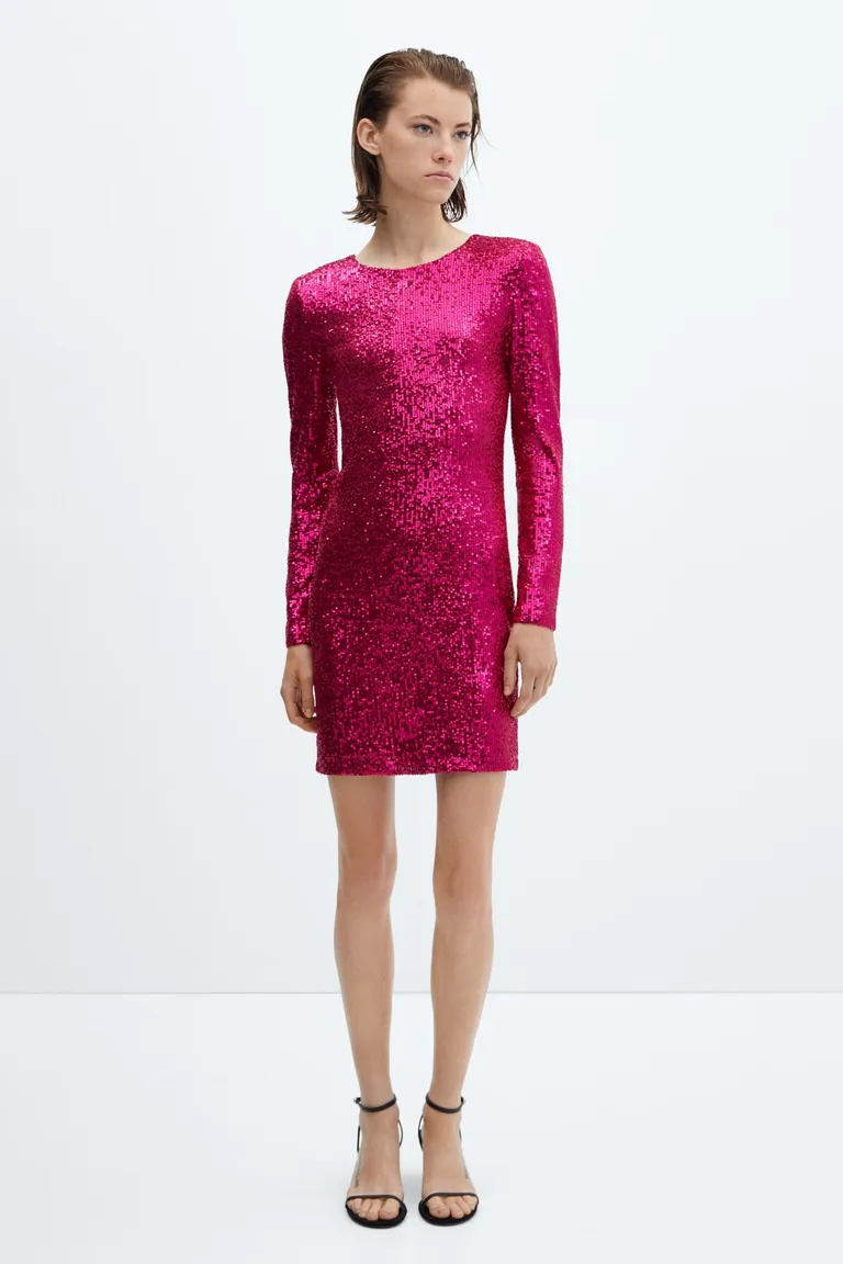 Vestido corto lentejuelas entallado de Mango en Vestidos para argentina