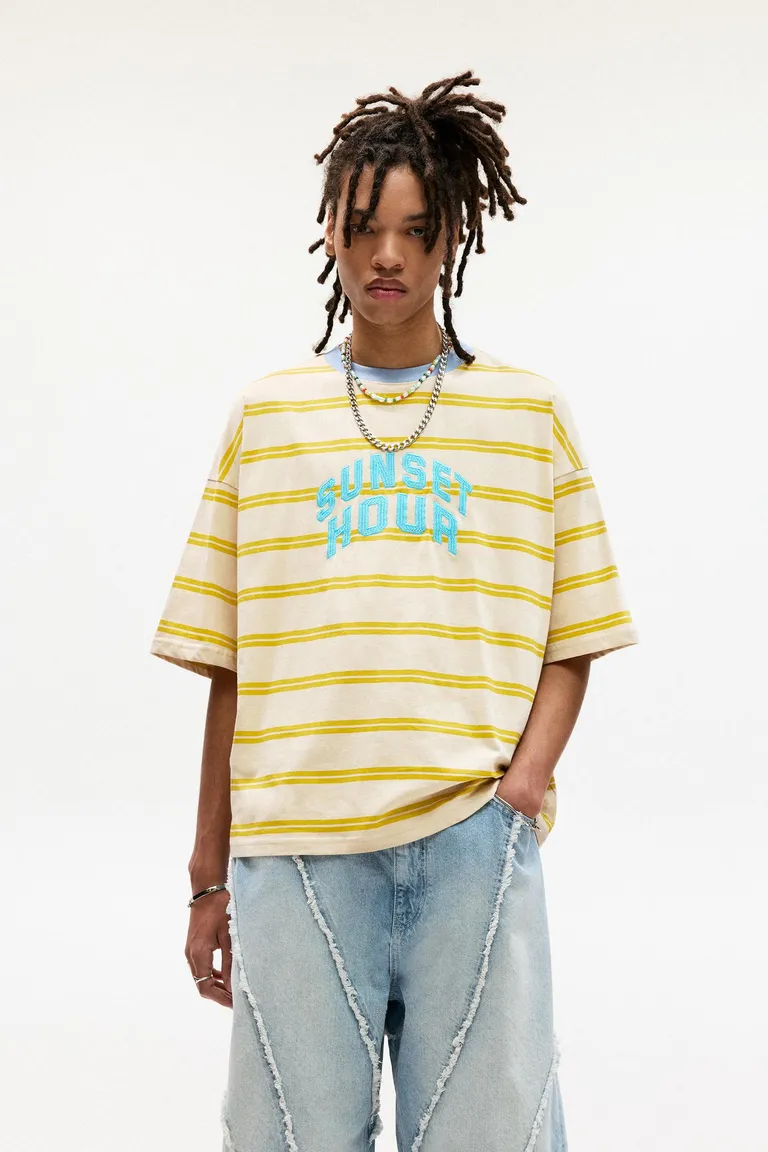 Camiseta rayas sunset hour stwd de Pull&Bear en Remeras y Polos para argentina