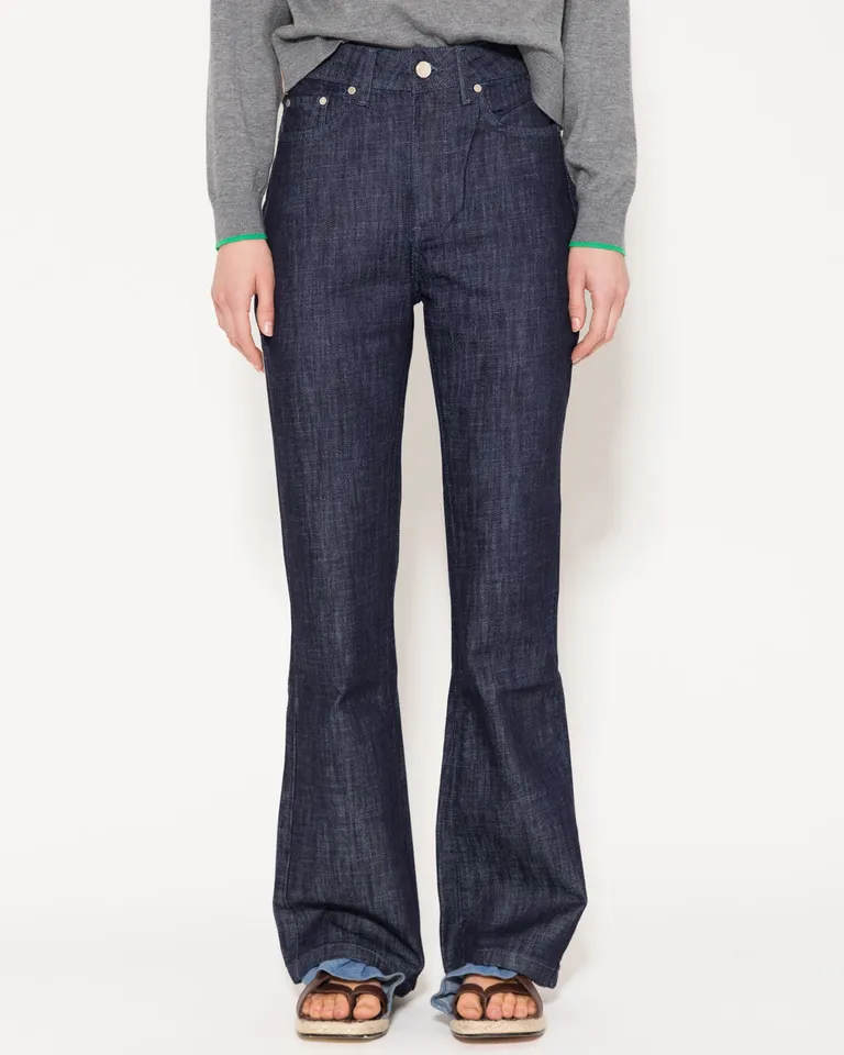 Pantalones Luca de tiro medio alto en tejido de algodón 100% con acabado delicado de Jazmin Chebar en Pantalones para argentina