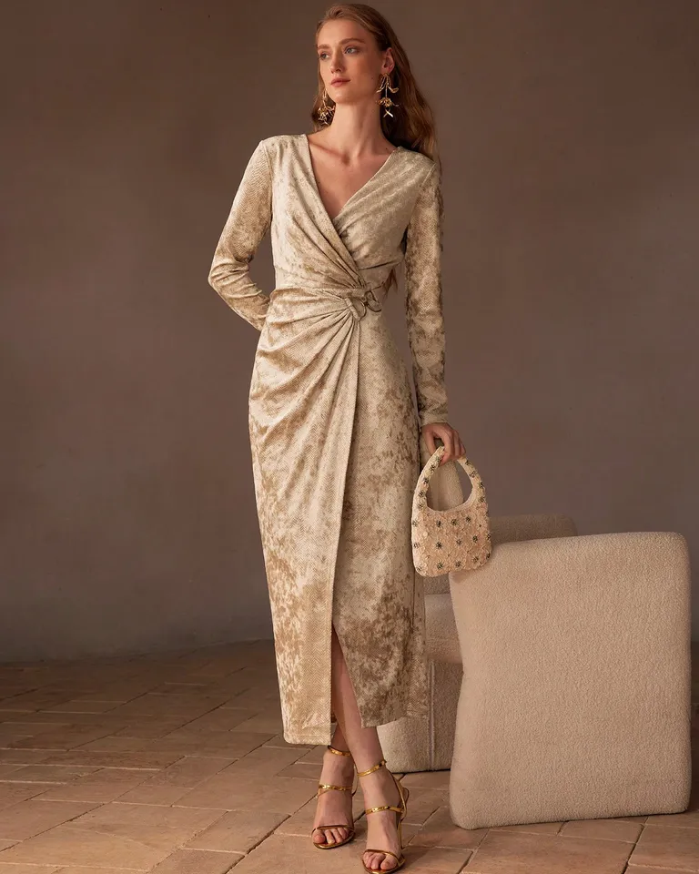 Vestido cruzado estampado serpiente de Motf en Vestidos para argentina