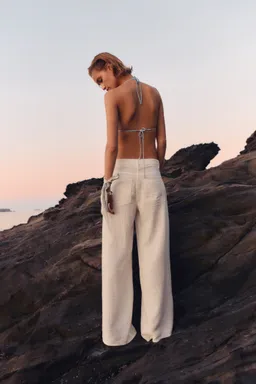 Pantalón recto algodón de Mango en Pantalones para argentina