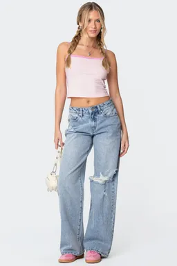 Musculosa contraste francesca de Edikted en Tops para argentina