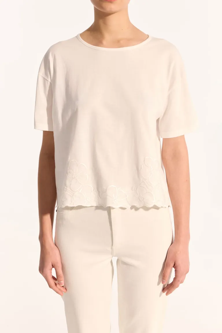 Remera regular de algodón con detalle bordado en el bajo de Portsaid en Remeras para argentina