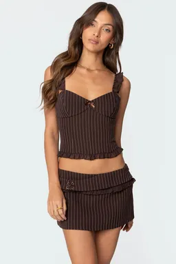 Corset rayas con volantes de Edikted en Tops para argentina
