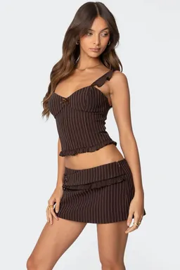 Corset rayas con volantes de Edikted en Tops para argentina