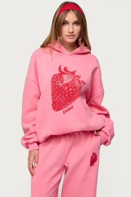Buzo con capucha strawberry babe de Edikted en Buzos y Sweaters para argentina