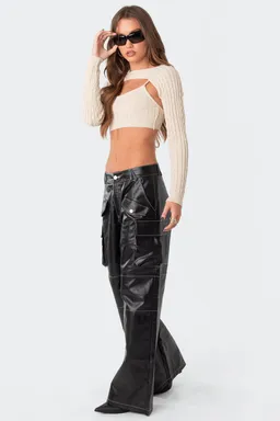 Pantalón cargo cuero sintético faye de Edikted en Pantalones para argentina