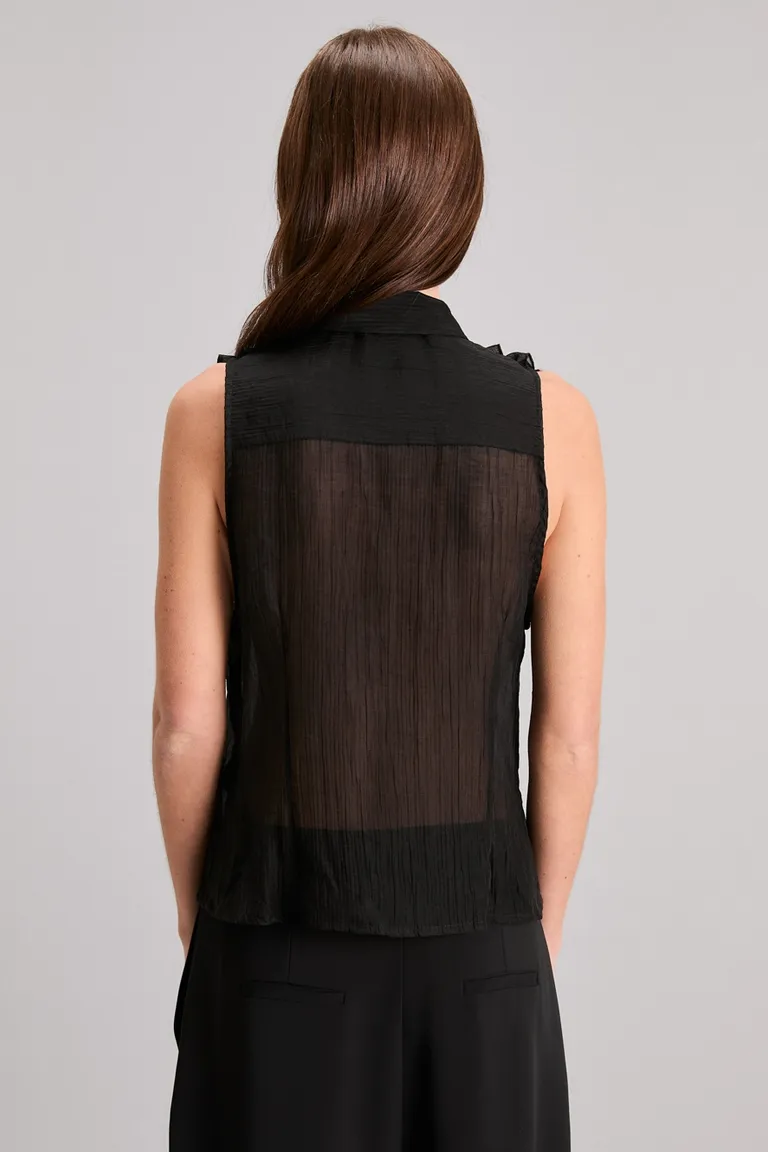Camisa de organza con volados para mujer, prenda versátil y elegante de Kosiuko en Camisas para argentina