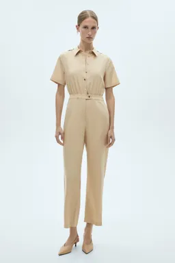 Mono lyocell cuello camisero de Mango en Monos para argentina