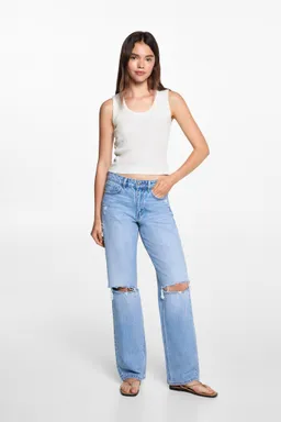 Top canalé algodón de Mango Teen en Tops para argentina