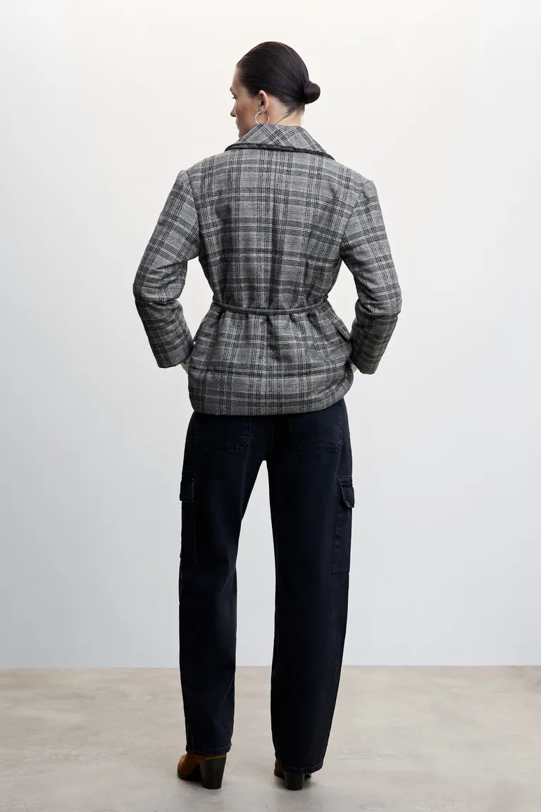 Chaqueta acolchada estructura cuadros de Mango en Chaquetas para argentina