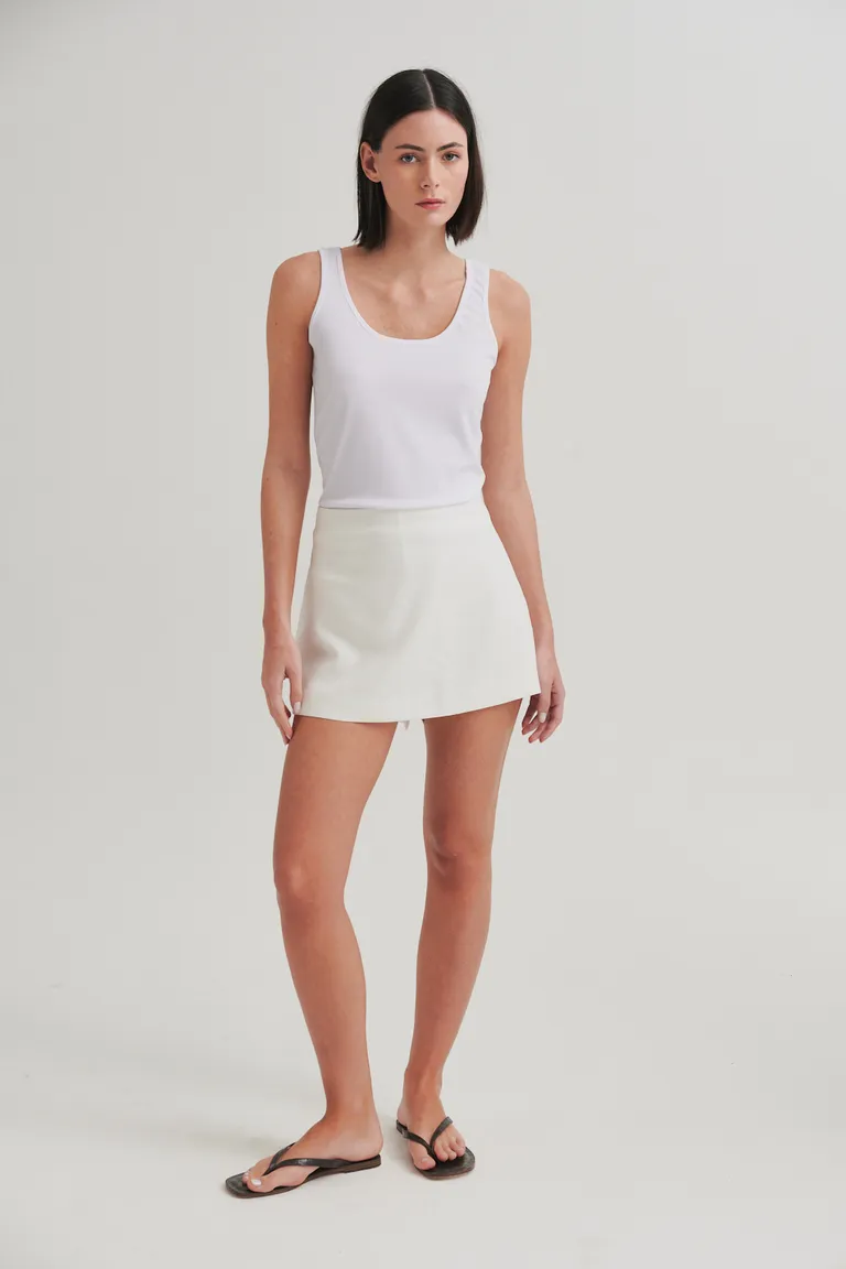 Short de lino corto y holgado con cierre lateral y bolsillos simulados de Sweet en Shorts para argentina