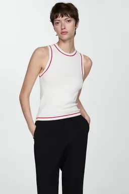 Top punto detalles contraste de Mango en Tops para argentina