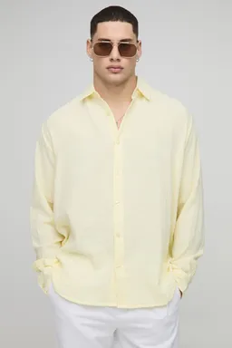 Camisa gasa súper oversize relajada de Boohooman en Camisas para argentina