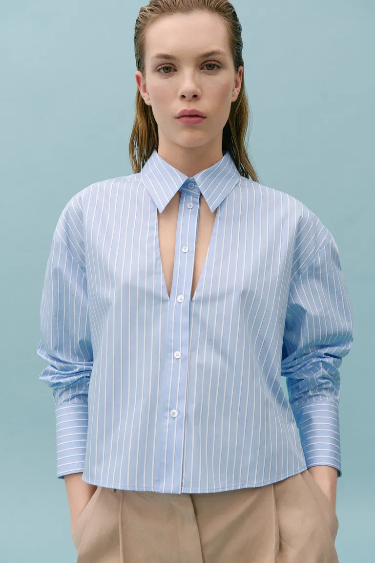 Camisa rayas cut out de Mango en Camisas para argentina