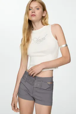 Shorts cinturón asimétrico de Mango en Shorts para argentina