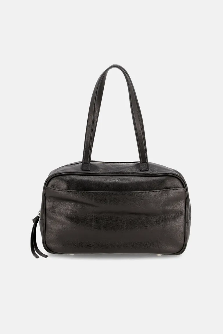 Bolso de mano negro de diseño amplio y estructura firme de Justaosadia en Bolsos y Carteras para argentina