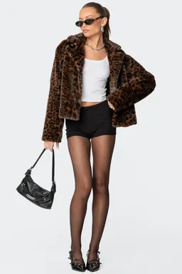 Campera leopardo piel sintética de Edikted en Chaquetas para argentina