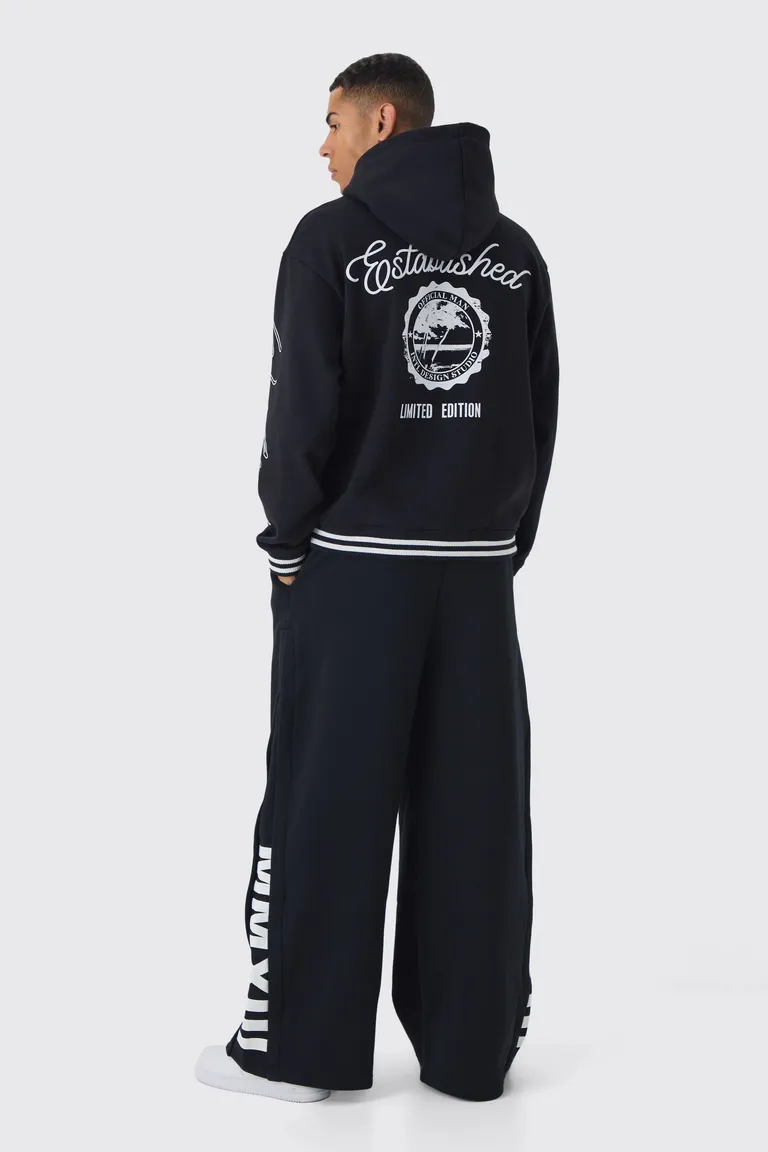 Buzo con capucha varsity bordado de Boohooman en Buzos y Sweaters para argentina