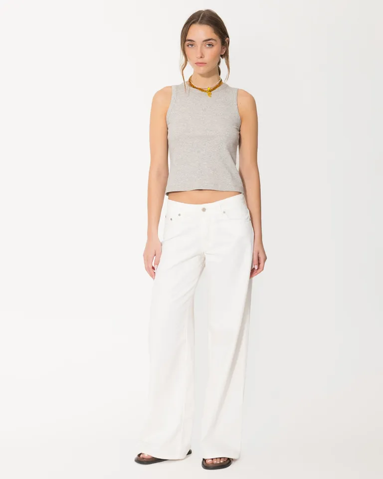 Pantalón ancho de corte relajado con detalles metálicos de inspiración jeanera de Jazmin Chebar en Pantalones para argentina