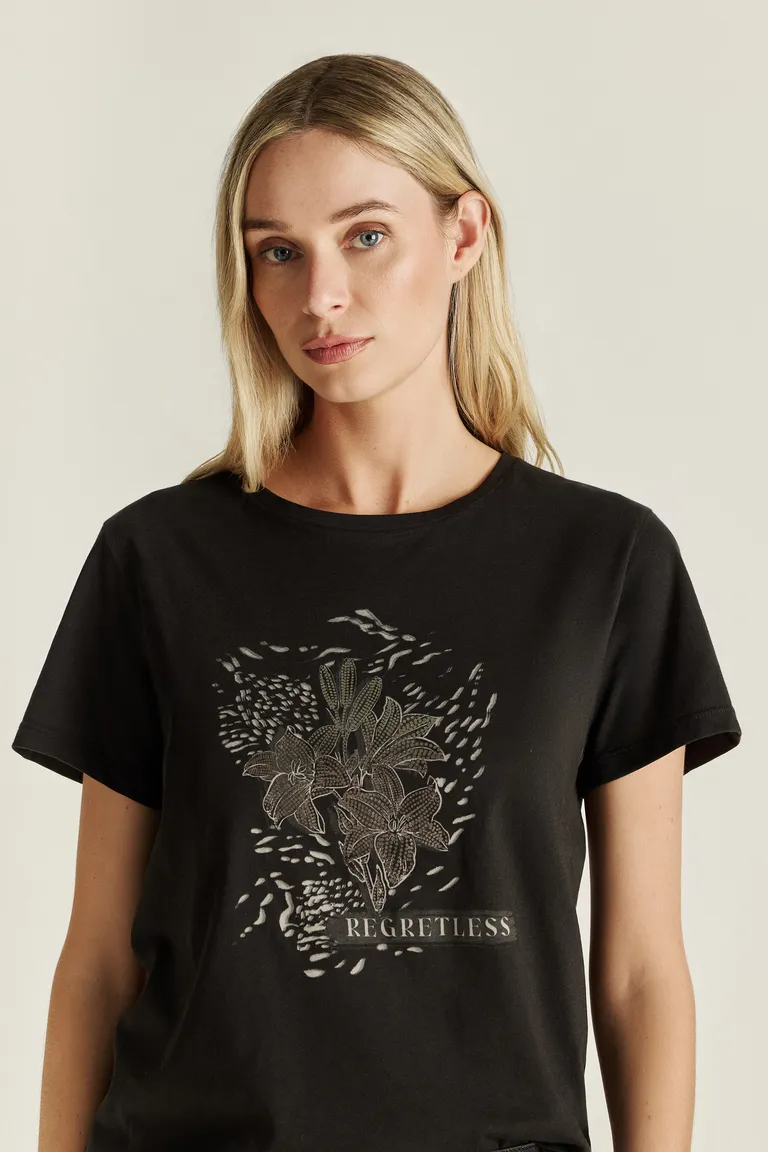 Remera de algodón pima con estampa exclusiva y detalles en foil de Tucci en Remeras para argentina