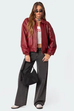 Campera bomber cuero halley de Edikted en Chaquetas para argentina