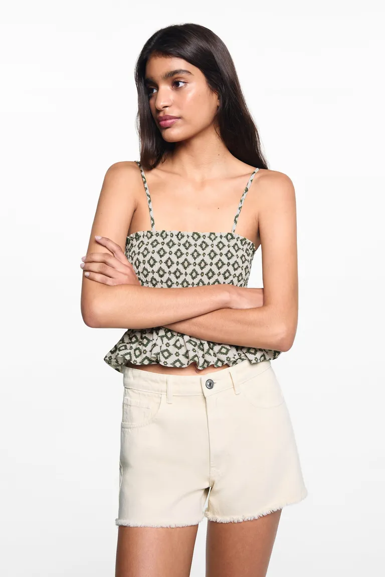Short algodón deshilachado de Mango Teen en Shorts para argentina