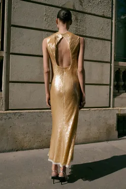 Vestido lentejuelas espalda descubierta de Mango en Vestidos para argentina