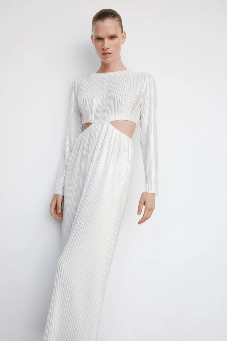 Vestido plisado aberturas de Mango en Vestidos para argentina