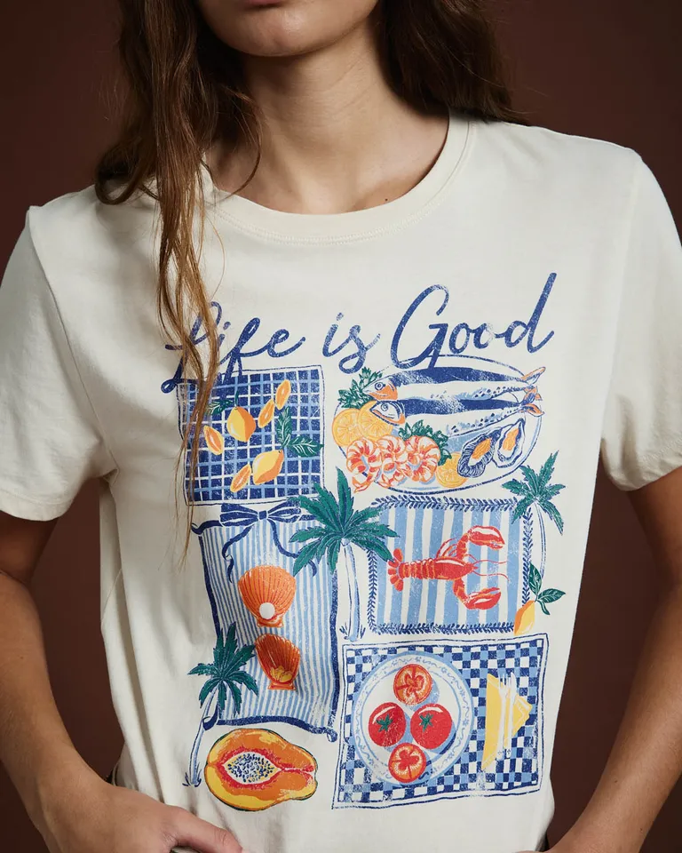 Remera con escote redondo y estampado frontal decorativo de Wanama en Remeras para argentina